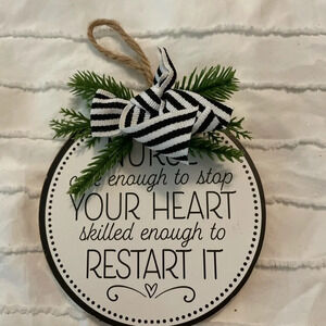 Holiday time Christmas nurses ornament